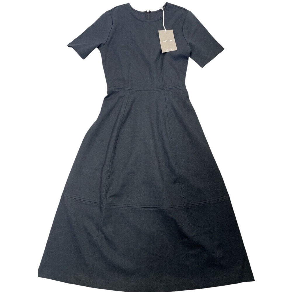 Everlane Dress Short Sleeve Jersey‎ Feel Fit&Flare The Dream Bell Women Black XS